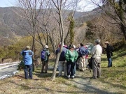 峠の観察会のようす