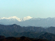 吉祥山からの南アルプス、光岳ほか