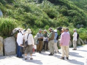 遊歩道での自然解説