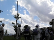 夏の雲が健在の空