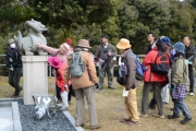 観察会風景　展望台前