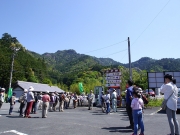 雲一つない空の下で観察会