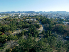 豊橋市役所13階から眺める豊橋公園