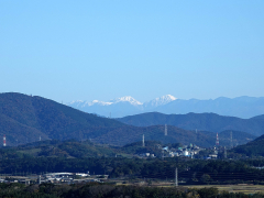 豊橋市役所13階から見えた南アルプス