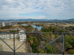 豊橋市役所13階から眺める豊川流域