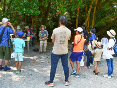 観察会風景 会長挨拶