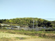 名鉄名古屋本線線路脇から眺めた里山 名鉄名古屋本線線路脇から眺めた里山