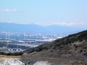 衣笠山林道からの南アルプス、前聖岳ほか