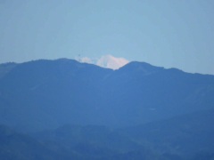 わずかに見られた富士山