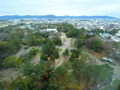 豊橋市役所13階から眺める豊橋公園 豊橋市役所13階から眺める豊橋公園